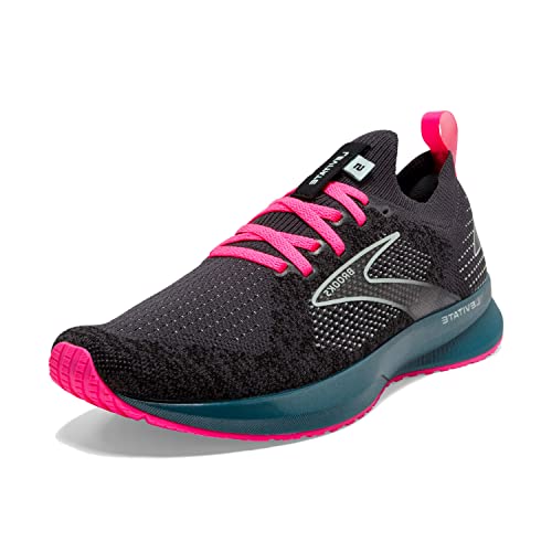 Brooks Womens Levitate StealthFit 5 Neutral Running Shoe - Black/Blue/Pink - 9