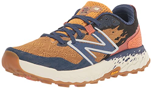 New Balance Women's Fresh Foam X Hierro V7 Trail Running Shoe, Golden Hour/Moon Shadow/Red Clay, 8