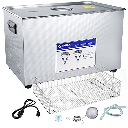 Anbull 30L Professional Large Ultrasonic Cleaner Machine with 304 Stainless Steel and Digital Timer Heater for Jewelry Watch Coin Glass Circuit Board Dentures Small Parts