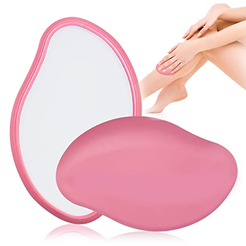 Crystal Hair Eraser,Reusable Crystal Hair Remover Magic Painless Exfoliation Hair Removal Tool, Magic Hair Eraser for Back Arms Legs Fast & Easy Crystal Hair Eraser for Women and Men,SoapBowl- Pink