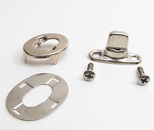 Turn Button Twist Lock Fastener, DOT Brand, Regular Height with Eyelet, Clinch Plate & Mounting Screws (5 of Each Piece)