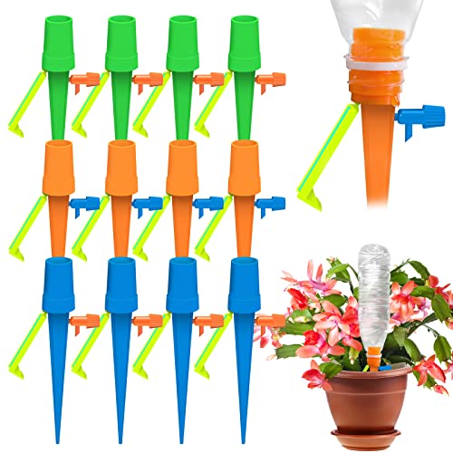 Self Watering Planter Insert, Adjustable Plant Watering Devices, Self Watering Spikes Slow Release Control Valve Switch, Suitable for Indoor and Outdoor Plants Use