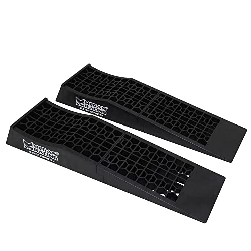 UrMarketOutlet Megan Racing 2PCS Universal Low Profile Drive-On Detachable Auto Service Ramp Black MR-RAMP-01