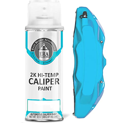 ERA Paints Blue Brake Caliper Paint With Omni-Curing Catalyst Technology - 2K Aerosol Glossy Finish High Temp Resistance And Extreme Durability Against Color Fade And Chemicals Like Brake Fluid