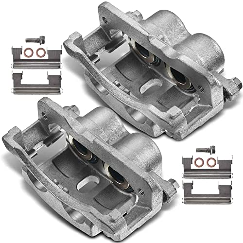 A-Premium Brake Caliper Assembly Replacement for GMC Savana 1500 2500 Sierra 1500 2500 Chevrolet Silverado 1500 2500 3500 Cadillac 2000-2013 Left and Right with 4 Wheel Disc 2-PC