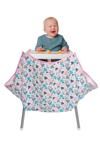 High Chair Food Catcher for Babies & Toddlers, Wipeable & Washable | Mumma's Little Helpers (Hearts)