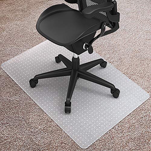 Kuyal Desk Chair Mat for Carpet, 36'' x 48'' Rectangle Transparent Mats for Chairs Good for Desks, Office and Home, Easy Glide, Protects Floors for Low and No Pile Carpeted Floors
