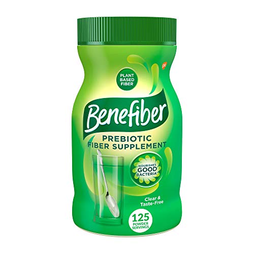 Benefiber Daily Prebiotic Fiber Supplement Powder for Digestive Health, Daily Fiber Powder, Unflavored - 125 Servings (17.6 Ounces)