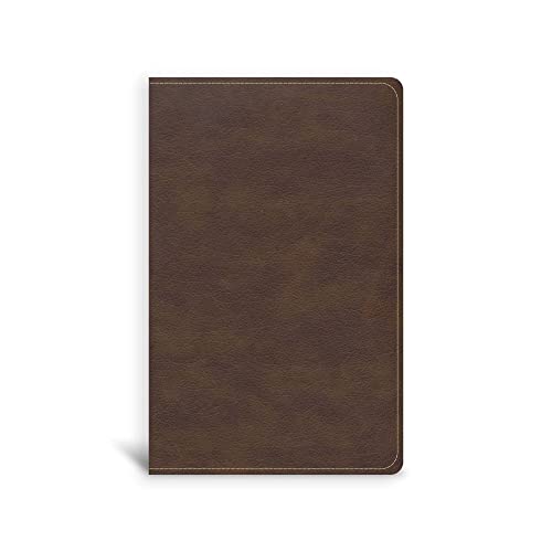CSB Single-Column Compact Bible, Brown LeatherTouch, Black Letter, Presentation Page, Full-Color Maps, Easy-to-Read Bible Serif Type