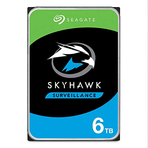 Seagate SkyHawk 6TB Surveillance Internal Hard Drive HDD  3.5 Inch SATA 6GB/s 256MB Cache for DVR NVR Security Camera System with Drive Health Management  Frustration Free Packaging (ST6000VX001)