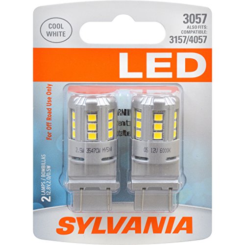 SYLVANIA - 3057 LED White Mini Bulb - Bright LED Bulb, Ideal for Daytime Running Lights (DRL) and Back-Up/Reverse Lights (Contains 2 Bulbs)