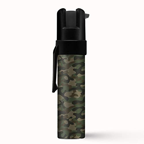 Guard Dog Security Police Edition Pepper Spray with Clip - Maximum Strength MC 1.44 - Pepper Spray Range up to 16 Foot - Made in USA (Camo)