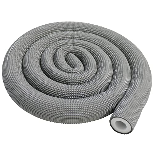 Insulation Hose Rubber Foam Hose 6 feet Long for Water Pipes, air Conditioning ducts, Fitness Grip Support (gray-12X10mm)