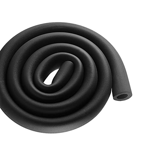 Qerfty Pipe Insulation, Foam Pipe, Pipe Insulation, 1" ID 0.5" Thickness 6ft Length (Black) (6mmx9mm)