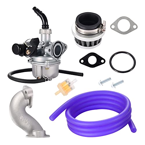 GOOFIT PZ19 Carburetor with Air Filter Carburetor Rebuild Kit Replacement for XR/CRF 50cc 70cc 90cc 110cc 125cc Moped ATV Taotao Sunl Kazuma