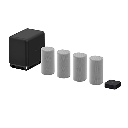 Sony HT-A9 7.1.4ch High Performance Home Theater Speaker System with Sony SA-SW5 300W Wireless Subwoofer