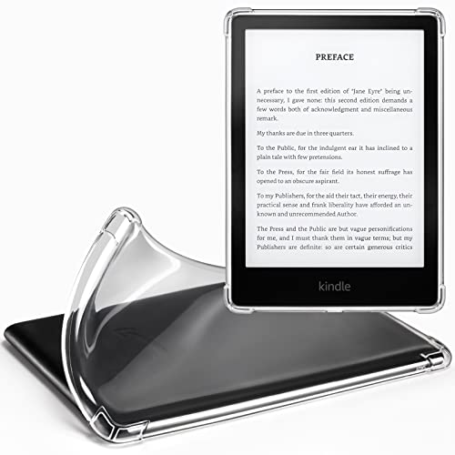 CoBak Clear Case for All-New Kindle Paperwhite 11th Gen 2021 & Signature Edition - Lightweight, Scratch-Proof Silicone Back Cover (6.8")
