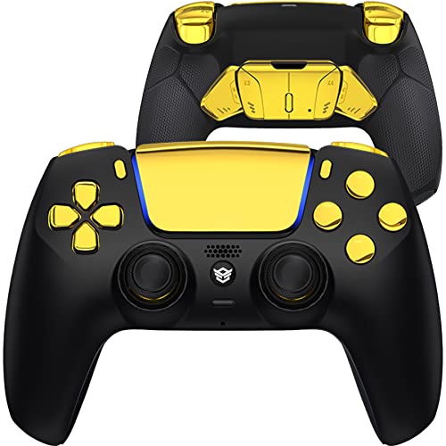 HEXGAMING RIVAL PRO 4 Remap Buttons & Exchangeable Joysticks & Flash Shot Compatible with ps5 Paddle Controller FPS Gamepad - Mystery Gold