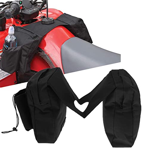 Tnzedzm ATV Tank Saddle bags,quad Accessories Motorcycle Snowmobiles Saddle Bag atv Storage Pack Luggage Compatible with honda Sportsman Scrambler FourTrax Grizzly Snowmobile Bicycle