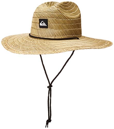 Quiksilver mens Pierside Straw Lifeguard Beach Sun Hat, Natural/Black, Large-X-Large US
