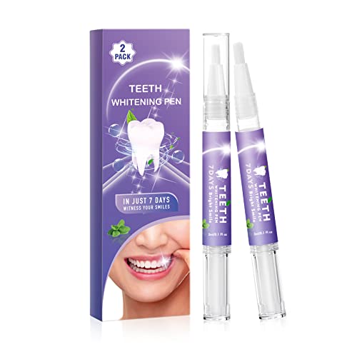Teeth Whitening Pen (2pcs),Effective Teeth Whitner, Teeth Whitening Treatments,Painless Teeth Whitening Gel,Enamel Safe, No Sensitivity, Travel-Friendly,Mint Flavor