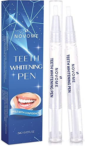 Teeth Whitening Pen, Instant Teeth Whitener, Effective Teeth Whitening Gel, Painless for Tooth Whitening, Perfect Sensitive Teeth Whitening Product, Travel Friendly, Natural Mint Ingredient- 2Pcs