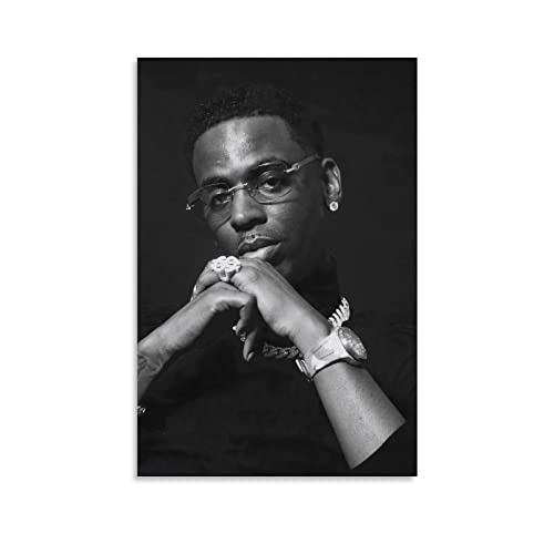 Young Dolph Album Cover Poster Rapper Hiphop Music Portrait Home Decor Poster Wall Art Picture Print Bedroom Decorative Painting Posters Room Aesthetic 16x24inch(40x60cm)