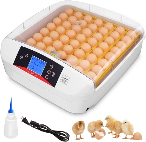 Sailnovo Egg Incubator, 55 Incubators for Hatching Eggs, Poultry Hatcher Machine with Automatic Egg Turning,Temperature & Humidity Control,LED Screen,General Purpose Incubator