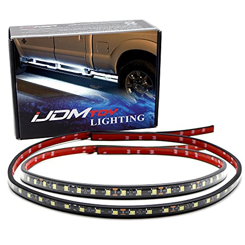 iJDMTOY (2) 40-Inch 63-SMD Flexible LED Running Board/Side Step Lighting Kit Compatible With Ford GMC Chevy Dodge Toyota Nissan Honda Truck SUV, Xenon White
