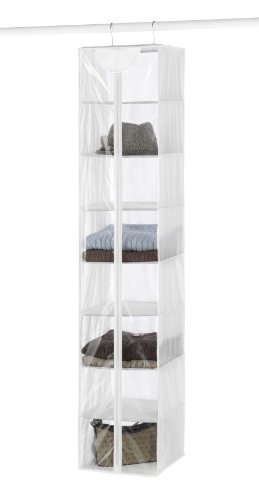 Whitmor Crystal Clear Hanging Sweater Bag - White