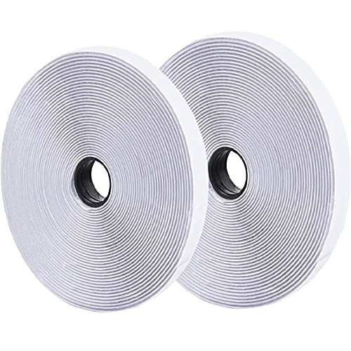 0.75 Inch82 Feet /25m White Self Adhesive Hook and Loop Tape Sticky Back Fastening Tape, Self-Adhesive Tapes for Stationery and Household Purposes