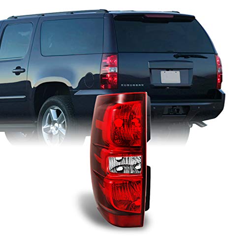 AKKON - For 07-14 Chevy Tahoe Suburban Red Clear Driver/Left Side Tail Lights Brake Lamps Replacement