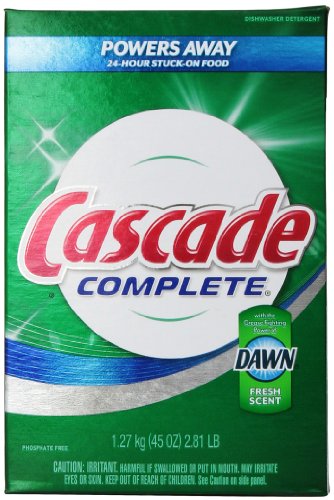 Cascade Complete, Powder Dishwasher Detergent, Fresh Scent 45 Oz (Pack of 2)