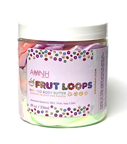 AMNH Skin Care Frut Loops Whipped Body Butter 8oz 100% Vegan, 8.0 fluid_ounces, 1