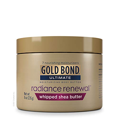 Gold Bond Ultimate Radiance Renewal Whipped Shea Butter, Moisturizing Body Butter, 8 oz