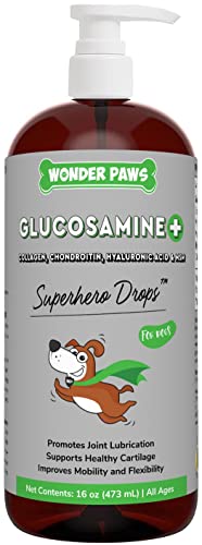 Premium Liquid Glucosamine for Dogs  Extra Strength Joint Support, Flexibility, Cartilage & Mobility - Hip and Joint Supplement with Chondroitin, MSM, Collagen & Hyaluronic Acid - All Ages (16 oz)