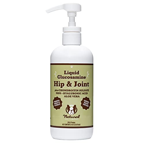Natural Dog Company Liquid Glucosamine for Dogs (16 oz) Extra Strength Cartilage and Joint Support , Helps Mobility and Eases Occasional Stiffness, Dog Supplement for All Breeds and Ages, Senior Dog Supplements, Dog Vitamins and Supplements