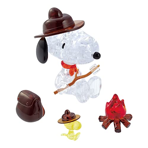 BePuzzled| Snoopy Campfire Licensed Original 3D Crystal Puzzle, Ages 12 and Up
