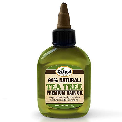 Difeel Premium Natural Hair Oil - Tea Tree Oil for Dry Scalp 2.5 Ounce 3-Pack