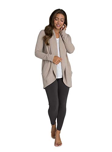 Barefoot Dreams CozyChic Lite Women's Circle Cardi, Taupe, Medium