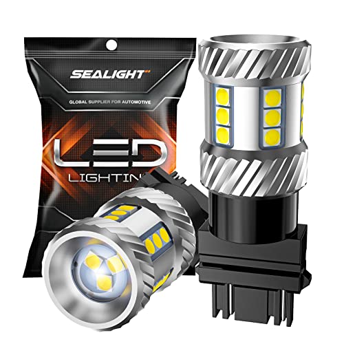 SEALIGHT 3157 LED Bulbs, 3157 LED Reverse Lights, 3157 LED Backup Reverse Lights 6000K 1800Lumens Super Bright, LED Brake Lights Tail Lights, Turn Signal LED - 3056 3156 3057 3157 LED Bulb, Pack of 2