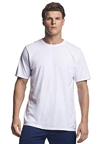 Russell Athletic mens Cotton Performance Short Sleeve T-shirt T Shirt, White, XX-Large US