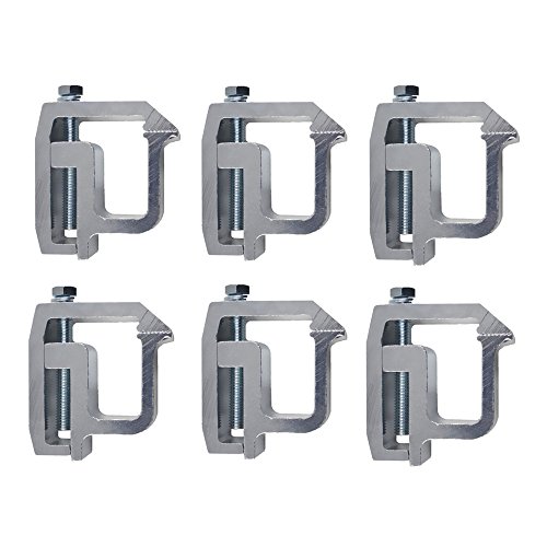 Mounting Clamps Truck Caps Camper Shell Replacement for Chevy 1500 2500 3500,Dodge 1500 2500 3500, F150 F250,Titan,Toyota Tundra Set of 6 (Silver)