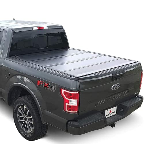 LEER HF650M | Fits 2015-2022 Ford F-150 with 5.6 FT Bed | Hard, Quad-Folding, Low Profile Tonneau Cover | SKU 650112