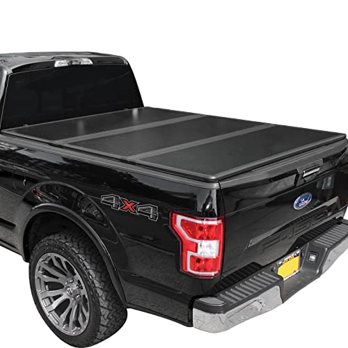 Tutel Hard Shell Folding Truck Bed Tonneau Cover|Fits 2015-2022 Ford F150 5'5"Bed (66")