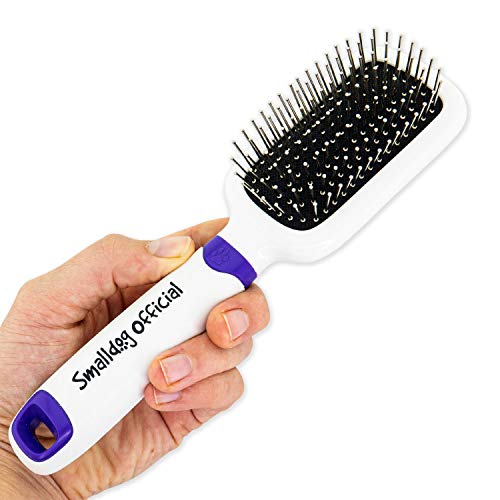 Smalldog Official, Smooth It Out Brush for Smoothing Fur and Lifting Hair Debris on Small Dogs, and Toy Breed Dogs - Pain Free Grooming
