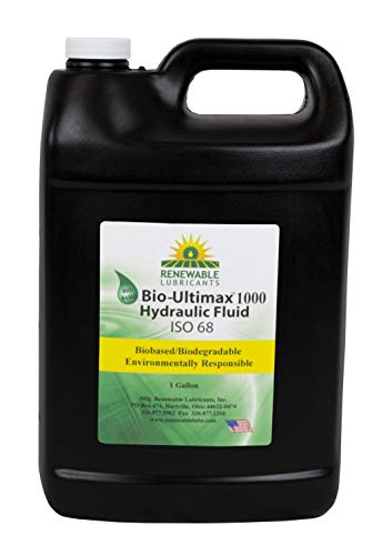 Renewable Lubricants 81023 Hydraulic Oil, Bio, Ultimax 1000, 1 gal, ISO 68 yellow