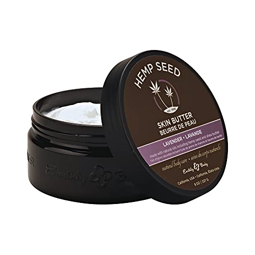 Hemp Seed Skin Butter, Lavender - 8 oz. - Total Body Moisturizer - Jojoba Oil, Shea Butter - Vegan & Cruelty Free