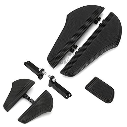 Defiance black driver Floorboards kits Fit For Harley Touring Street Glide electra glide fltr footboards flhx brake pedal covers 1980-UP