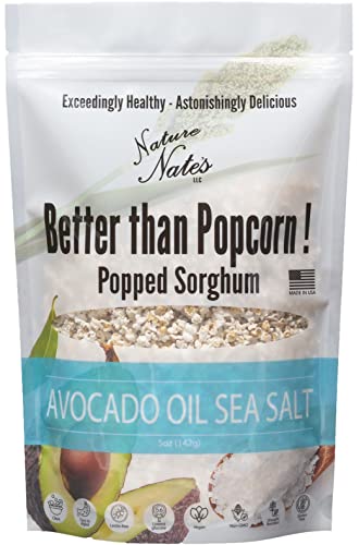 NATURE NATES Avocado Oil & Sea Salt Popped Sorghum, 5 OZ